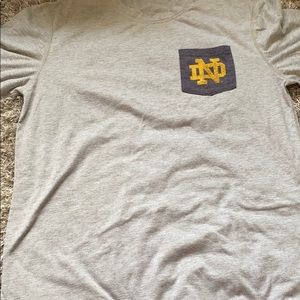 Grey Norte dame tee shirt